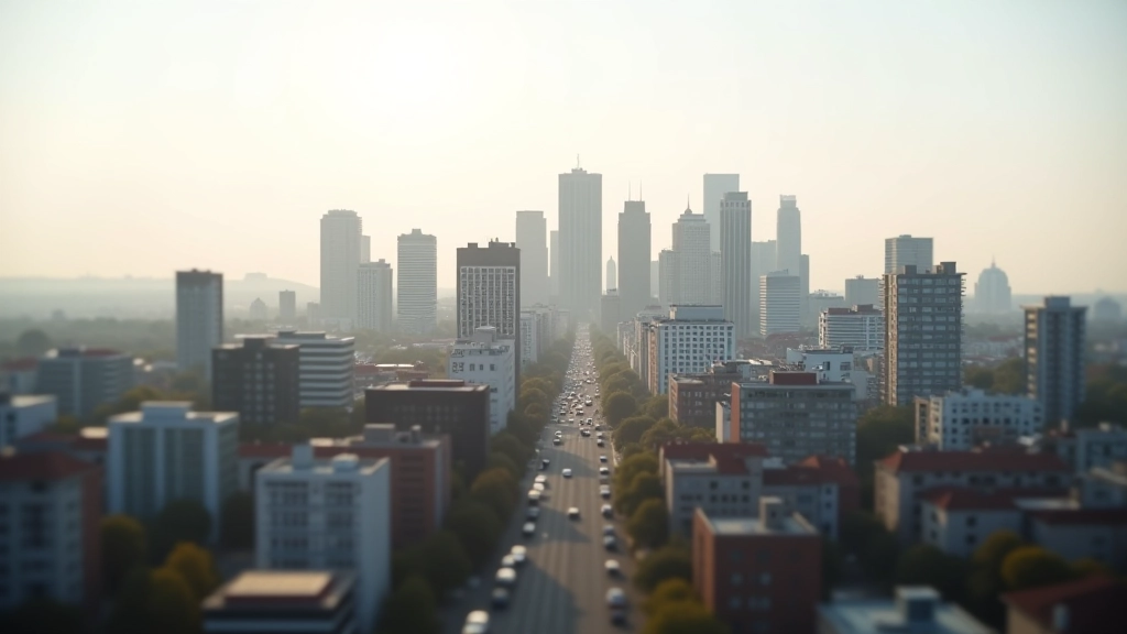 Stadtansicht mit modernen Wohngebäuden und historischen Strukturen, Ballungsraum in Deutschland