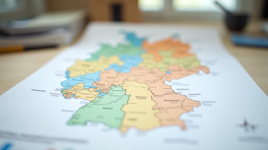 Deutschlandkarte mit farbigen Regionen, Immobilienpreise nach Bundesländern visualisiert